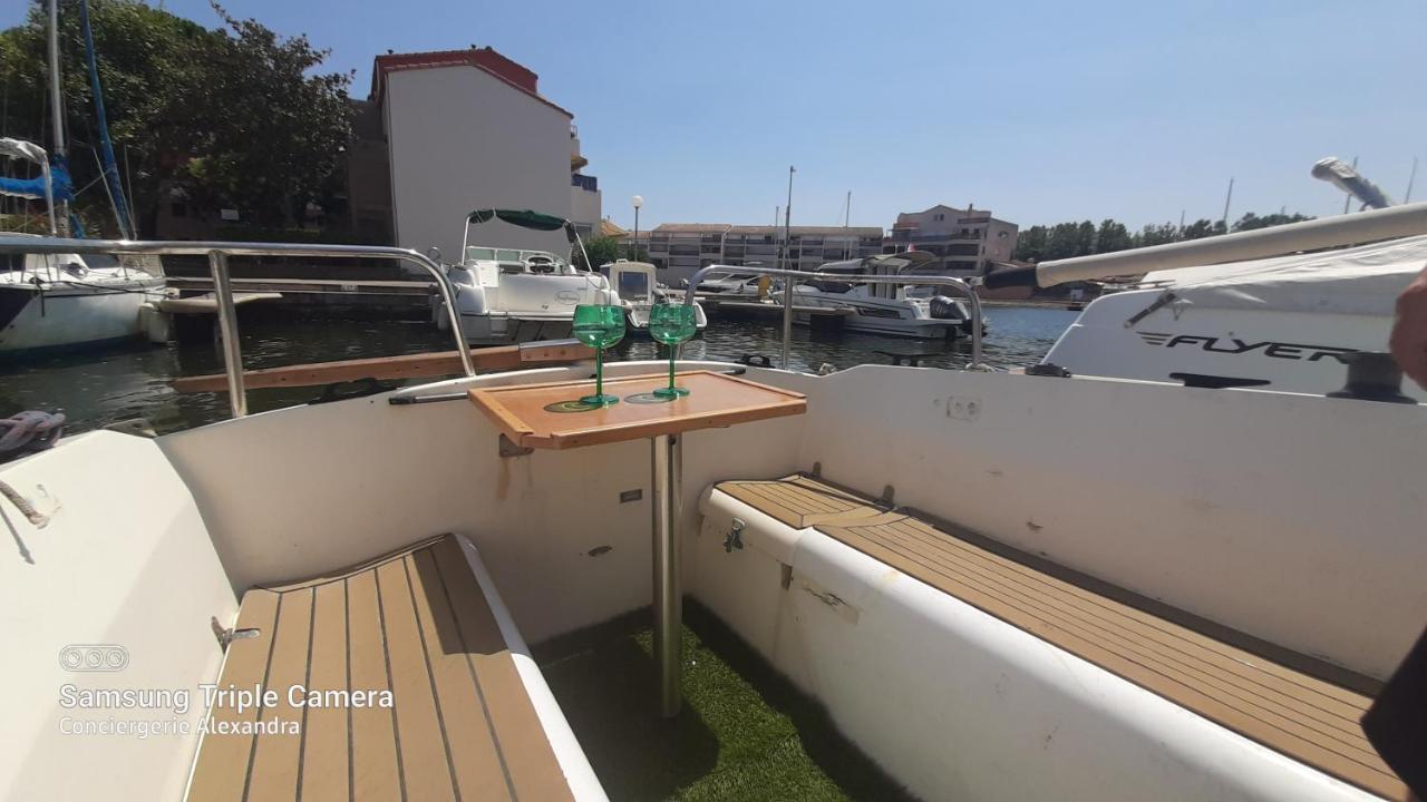 Nuit Insolite A Bord De L'Enata Un Voilier A Quai Sur La Marina De St Cyprien Saint-Cyprien  Exteriör bild